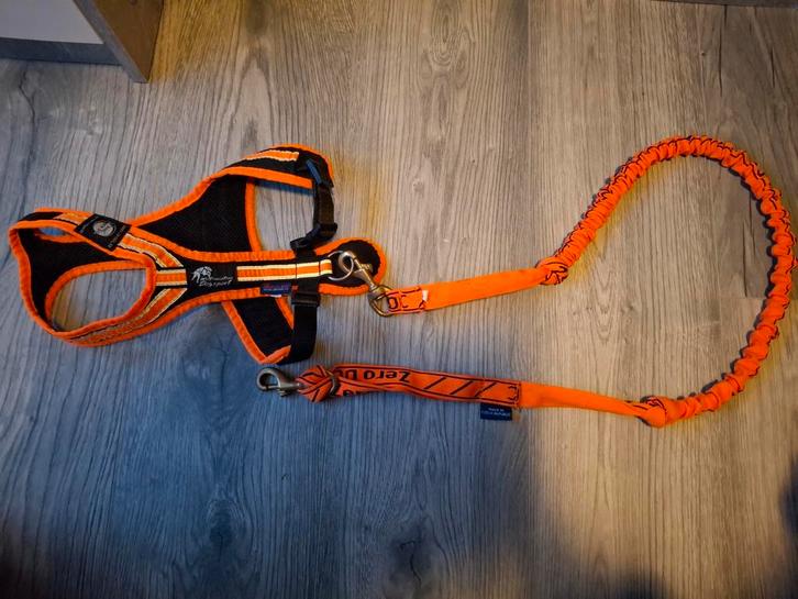 Zero dc harnas riem tuig elastiek canicross s/l, Dieren en Toebehoren, Hondenriemen, Zo goed als nieuw, Ophalen of Verzenden