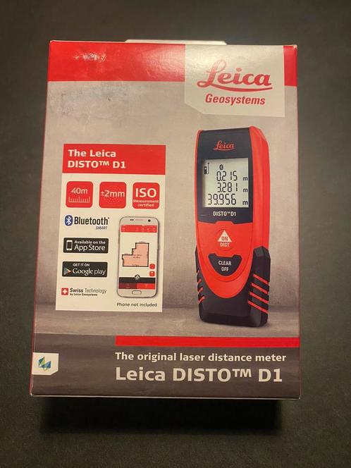 Laser meter Leica disto D1, Doe-het-zelf en Verbouw, Meetapparatuur, Zo goed als nieuw, Afstand, Verzenden