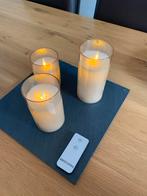 Kaarsenset met Afstandsbediening - LED, Huis en Inrichting, Woonaccessoires | Kandelaars en Kaarsen, Ophalen, Kunststof, Wit, Nieuw