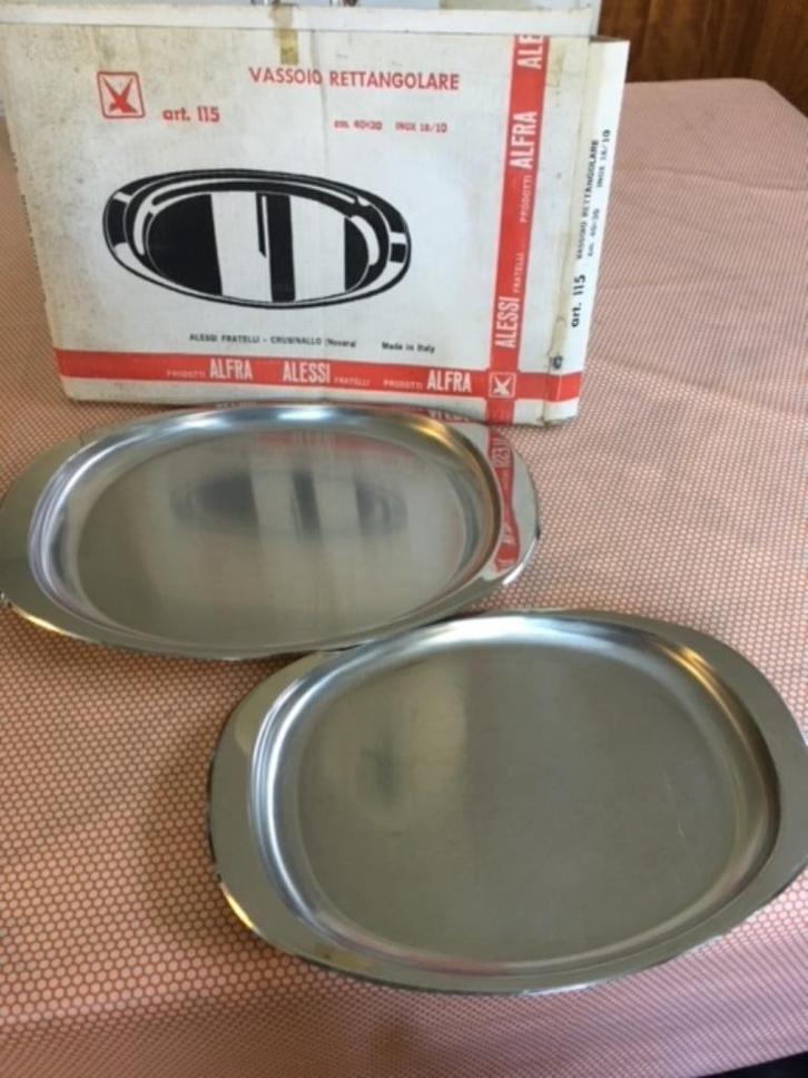 Alfra Alessi, 2 serveerschalen, Huis en Inrichting, Keuken | Servies, Nieuw, Schaal of Schalen, Overige stijlen, Overige materialen