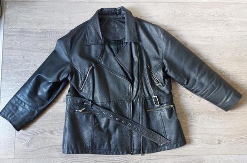 Leren jas mt.42-48 dames en heren (lees omschrijving), Kleding | Dames, Jassen | Winter, Gedragen, Zwart, Ophalen of Verzenden
