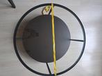 Zwarte salontafel met glas (VITTSJÖ IKEA), Huis en Inrichting, Ophalen, Gebruikt, 50 tot 100 cm, Rond