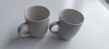 3 witte kopjes, senseo formaat. Samen €1 beschikbaar voor biedingen
