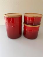3 Le Creuset Signature rode voorraadpotten kersenrood, Huis en Inrichting, Keuken | Potten en Pannen, Ophalen of Verzenden, Zo goed als nieuw