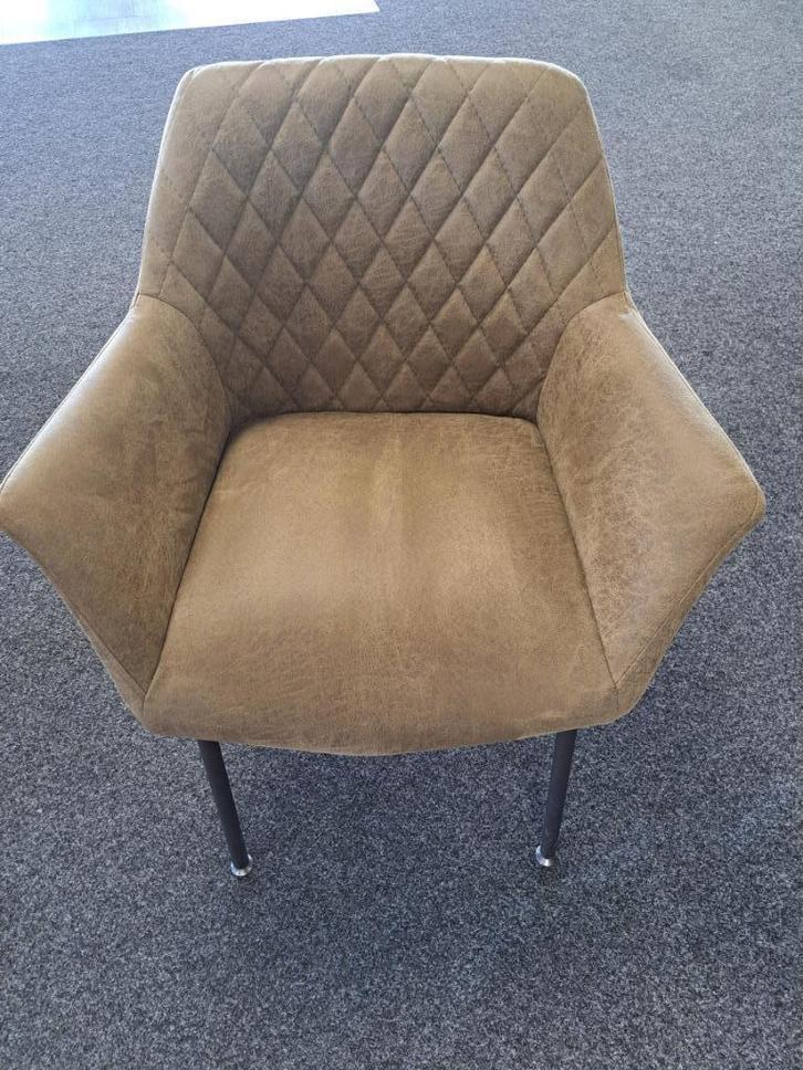 Stoelen - eetkamerstoelen, Huis en Inrichting, Stoelen, Nieuw, Twee, Leer, Metaal, Overige kleuren, Ophalen