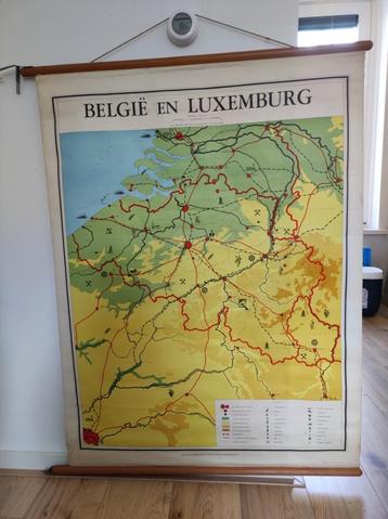 Oude school / land kaart - België Luxemburg  beschikbaar voor biedingen