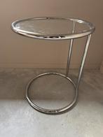 Vintage jaren 60 Bijzettafel Chrome en glas Mid Century, Ophalen