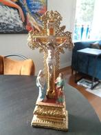 Fraaie, grote oude crucifix (40 cm hoog)., Antiek en Kunst, Antiek | Religie, Ophalen of Verzenden