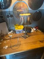 Schemerlamp met geviltte kap, Huis en Inrichting, Lampen | Tafellampen, Ophalen of Verzenden, Zo goed als nieuw, Metaal, Minder dan 50 cm