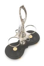 Antiek zilveren Hollands Kristallen olie/azijn set, Antiek en Kunst, Antiek | Goud en Zilver, Ophalen, Zilver