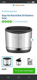 Sage Uitklopbak & 2 Filters, Ophalen of Verzenden, Vaatwasmachinebestendig, Gebruikt