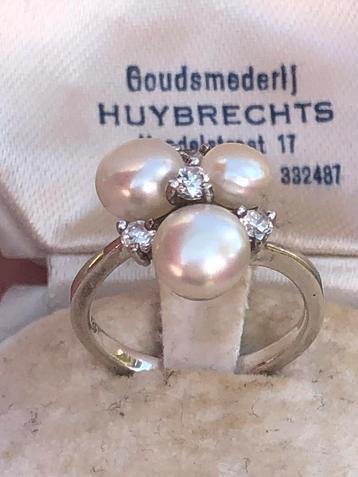 Parel Ring Topaas Mooie luster glans Zilver 925 beschikbaar voor biedingen