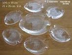 visschalen, glazen schalen, arcoroc glas, visschaal 9 stuks, Huis en Inrichting, Keuken | Servies, Ophalen of Verzenden, Overige stijlen