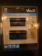 VEILIG Veiligheidscilinder 3x - Nieuw in verpakking zwart, Ophalen of Verzenden, Nieuw, Overige materialen, Slot
