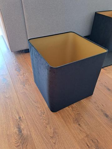 2 x Fluwelen Lampenkappen Zwart 35x35x35 beschikbaar voor biedingen