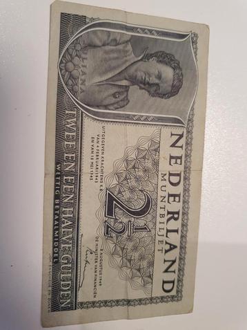 2½ Gulden Biljet 1949 beschikbaar voor biedingen