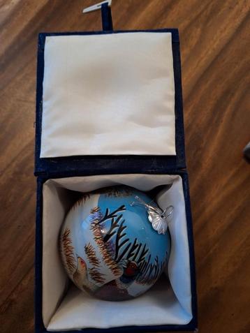 Handbeschilderde Kerstbal Fazant in Doos - MY beschikbaar voor biedingen