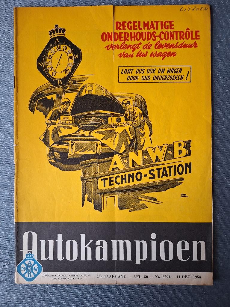 AUTOKAMPIOEN Dec 1954, Boeken, Auto's | Folders en Tijdschriften, Verzenden, Gelezen, Overige merken