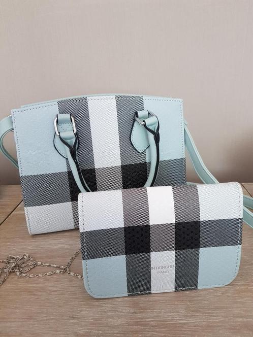 Prachtige tassenset RH.Rhongua Paris blauw zgan, Sieraden, Tassen en Uiterlijk, Tassen | Damestassen, Zo goed als nieuw, Handtas