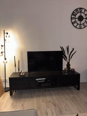 TV-meubel mangohout zwart 180CM mangohoutonline