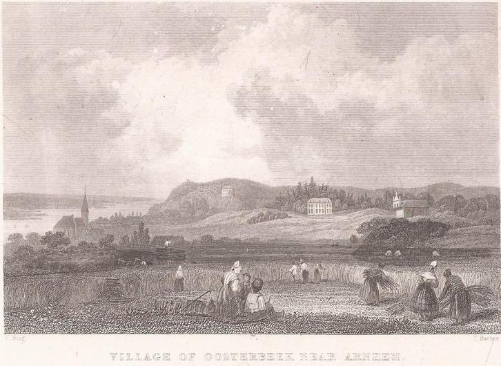 Village of Oosterbeek near Arnhem Gezicht op Oosterbeek 1840, Antiek en Kunst, Kunst | Etsen en Gravures, Ophalen of Verzenden