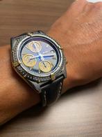 Breitling Chronomat met lederen band, Ophalen, Staal, Breitling, Polshorloge