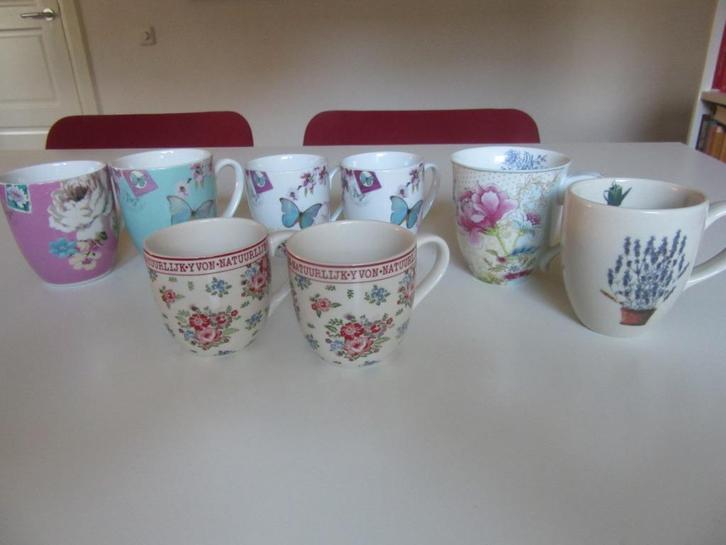 Design-Mokken Accessorize, Yvon, Chinoiserie - nieuwstaat, Huis en Inrichting, Keuken | Servies, Zo goed als nieuw, Kop(pen) en/of Schotel(s)