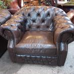 Mooie Chesterfield fauteuil., Ophalen, Zo goed als nieuw, 75 tot 100 cm, 75 tot 100 cm