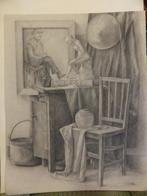 houtskool tekening Max Verboeket  Stilleven, Ophalen of Verzenden