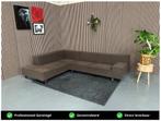GRATIS LEVERING Goossens Hoekbank Bruin 280x215 REFURBISHED