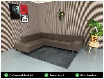GRATIS LEVERING Goossens Hoekbank Bruin 280x215 REFURBISHED beschikbaar voor biedingen