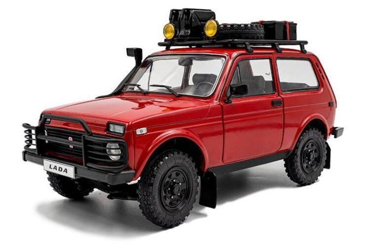 Lada Niva '80, rood, Hobby en Vrije tijd, Modelauto's | 1:18, Nieuw, Auto, Solido, Ophalen of Verzenden