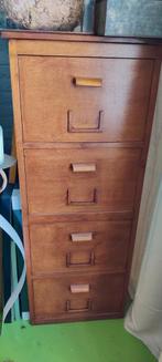 Ladekast, dossier kast, hangmappen kast, eiken vintage kast, Ophalen, 100 tot 150 cm, Zo goed als nieuw, Minder dan 100 cm