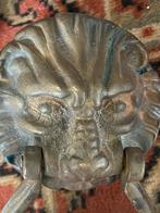 Bronzen deurklopper leeuw leeuwenkop brons, Ophalen of Verzenden, Brons
