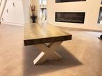 Mooie Salontafel met Houten Blad, Huis en Inrichting, Tafels | Salontafels, Ophalen, Gebruikt, 100 tot 150 cm, Eikenhout