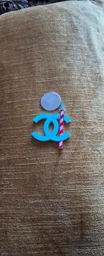 Chanel broche blauw, Ophalen of Verzenden, Nieuw, Ketting