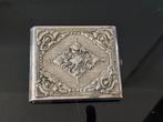 Bewerkt Zilveren Sigarettenetui HS800 DeLux, Antiek en Kunst, Antiek | Goud en Zilver, Verzenden, Zilver