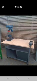 werkbank, met paramo bankschroef en kolomboormachine!!!, Ophalen, Zo goed als nieuw