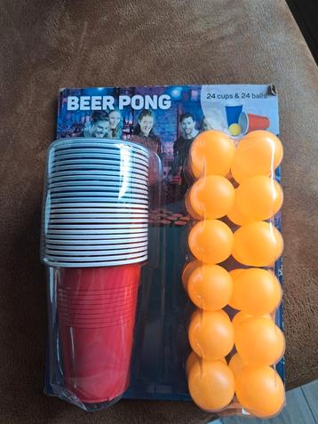 Bier Pong Set - 24 Bekers & 24 Ballen beschikbaar voor biedingen