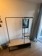 Kledingrek met opbergvak en spiegel, Ophalen, Met plank(en), 100 tot 150 cm, Zo goed als nieuw