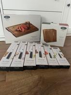 Boretti set 6 messen, messenblok en snijplank/serveerplank, Ophalen, Nieuw, Rvs of Chroom, Bestekset