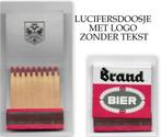Luciferdoosje brand bier binnenkant logo zonder tekst, Ophalen of Verzenden, Zo goed als nieuw, Luciferdoosjes of -merken