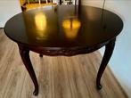 Uitschuifbare ronde kersenhouten eettafel, Huis en Inrichting, Ophalen, Gebruikt, 100 tot 150 cm, Klassiek