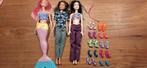 3 Barbies en 10 paar schoentjes, Ophalen of Verzenden, Gebruikt, Barbie