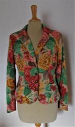Opvallend fleurig o.a groen/rood bloemen print jasje! 40, Maat 38/40 (M), Verzenden, Zo goed als nieuw, Jasje