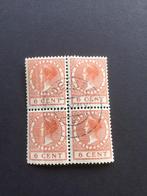 NVPH 150 blok van 4 met stempel Oudewater. Lees verder., Ophalen of Verzenden, T/m 1940