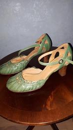 Replay zachtgroen bewerkte leren pumps met houten hakje, Ophalen, Replay, Zo goed als nieuw, Schoenen met hoge hakken