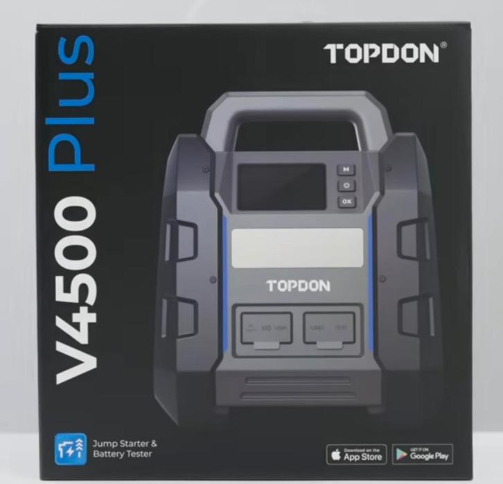 Topdon V4500+ Jumpstarter & accu tester in een, Auto diversen, Autogereedschap, Ophalen of Verzenden
