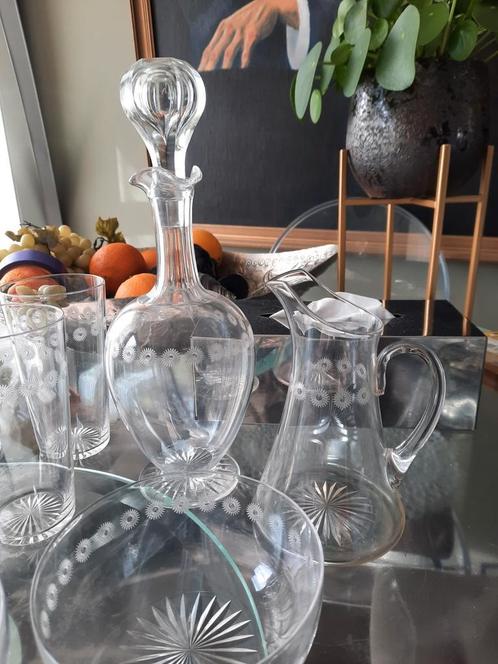 T.e.a.b. dit 44 delig kristallen drinkservies, Antiek en Kunst, Antiek | Glas en Kristal, Ophalen