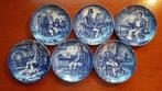 Wedgwood Tunstall blue Engels Petit Four schotels 6 stuks, Ophalen of Verzenden